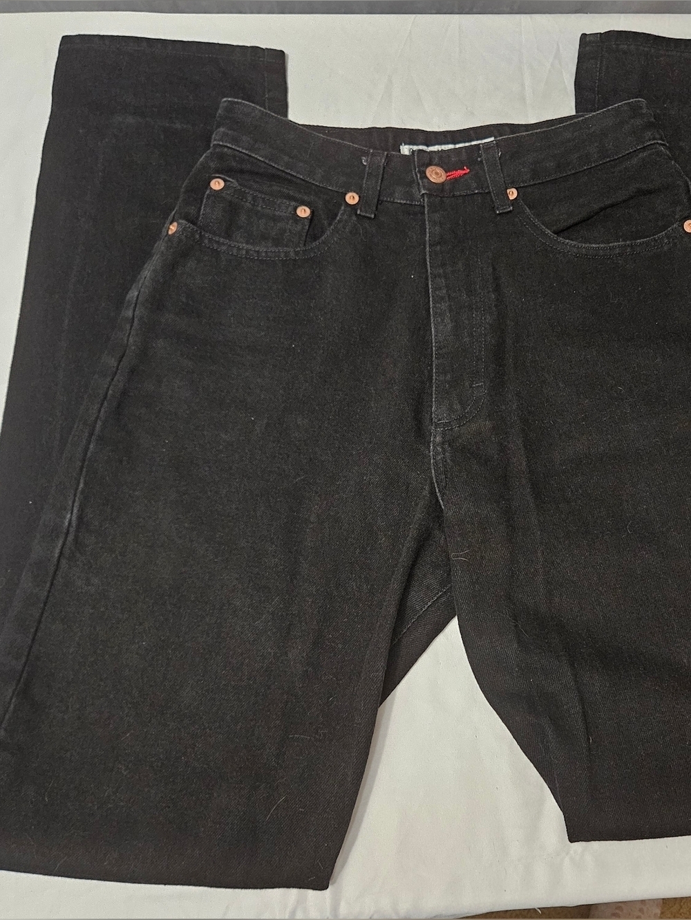 Claudio Agnelli Milano Y2K Contemporary Slim Black Tall High Rise Jeans Size 8! - Picture 2 of 9